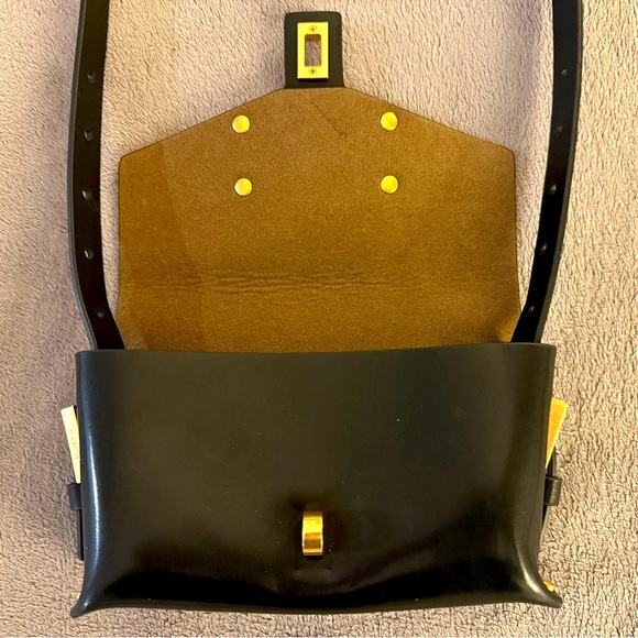 AllSaints black leather mini crossbody bag - Picture 3 of 4